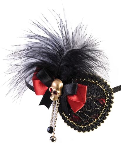 Forum Novelties Women's Super DLX Pirate Eye Patch, red, Standard in Saudi Arabia