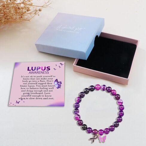 Lupus Awareness Bracelet Lupus Products Lupus Awareness Products Goodbye Lupus Lupus Gifts Purple Bracelet Purple Ribbons in Saudi Arabia