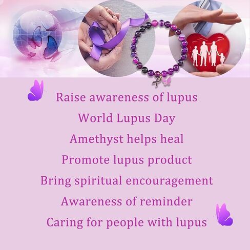 Lupus Awareness Bracelet Lupus Products Lupus Awareness Products Goodbye Lupus Lupus Gifts Purple Bracelet Purple Ribbons in Saudi Arabia