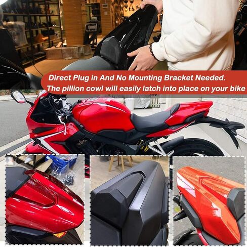 LJBusRoll Motorcycle Rear Seat Cowl for CB650R CBR650R 2019 2020 CB 650R CBR 650 R Passenger Pillion Solo Fairing Cover Tail Section Replacement Accessories Part, Gloss Black in Kuwait