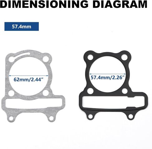 Minho GY6 50MM/1.97" Cylinder Gasket Set Fit for Chinese Scooter Moped ATV Go Kart GY6 4 Stroke 139QMA 139QMB GY6 100cc Engine in Kuwait