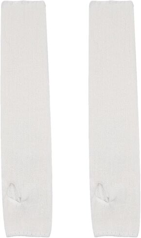 BOLLEY JOSS Long Sleeve Fingerless Gloves Cute Knit Arm Warmers with Thumb Holes for Girls Women in Kuwait