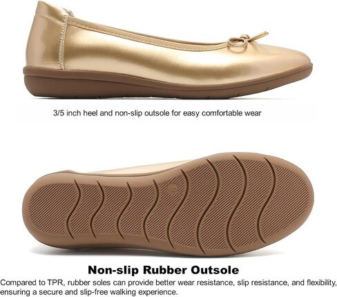 Non-Slip Women's Ballet Flats Comfortable Slip On Dressy Work Flats Shoes for Women Lightweight & Flexible in Saudi Arabia