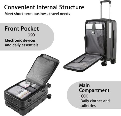 Expandable Carry On Luggage Durable Hardside Suitcases with Spinner Wheels, Lightweight Rolling Luggage with TSA Lock, 20 Inch in Saudi Arabia