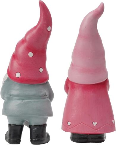 Gnomes Valentines Decorations Table Ornaments - 2 Pc Christmas Gnomes Figurines Valentine's Day Decor Gifts for Him Resin Handmade Sweet Mr and Mrs Gnomes Decor for Home 5.25H inch Newman House Studio in Saudi Arabia
