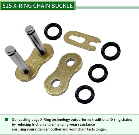 Gold 525 X-Ring Chain 122 Links Motorcycle Chain with Connecting Master Link OEM #T2015075 94582-31122-00 06405-MAY-P10 06405-MY1-P00 in Saudi Arabia