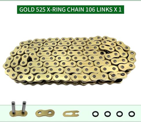 Gold 525 X-Ring Chain 122 Links Motorcycle Chain with Connecting Master Link OEM #T2015075 94582-31122-00 06405-MAY-P10 06405-MY1-P00 in Saudi Arabia