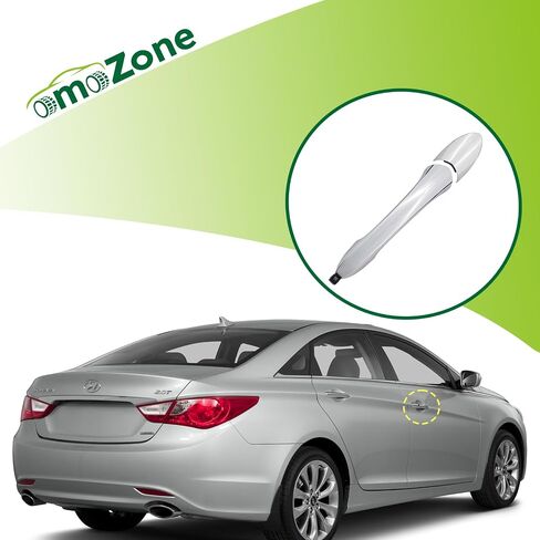 Exterior Door Handle Chrome Rear Left &Rear Right Side Compatible with 2011-2015 Hyundai Sonata Replaces 82651-3S010 83652-3S010 in Saudi Arabia
