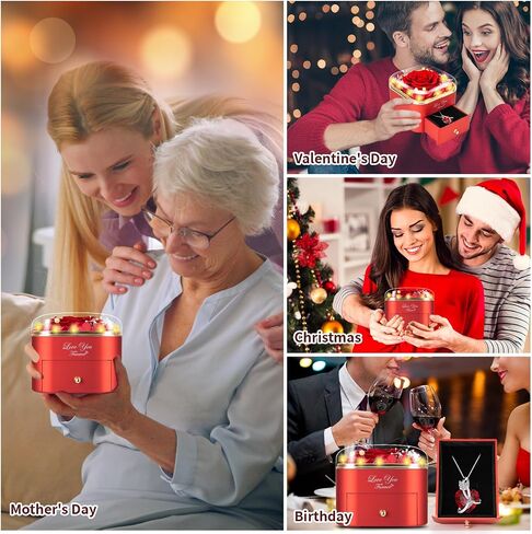 Preserved Red Real Rose in Glass with Scented Candles–Forever Flower Romantic Anniversary Mothers Day Christmas Birthday Valentines Day Gifts for Her, Women, Wife, Girlfriend, Mom, Grandma in Saudi Arabia