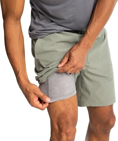 Free Fly Men's Lined Active Breeze Shorts - Bamboo Viscose Liner - UPF 50+ Sun Protection, Light Stretch Shorts for Men in Saudi Arabia