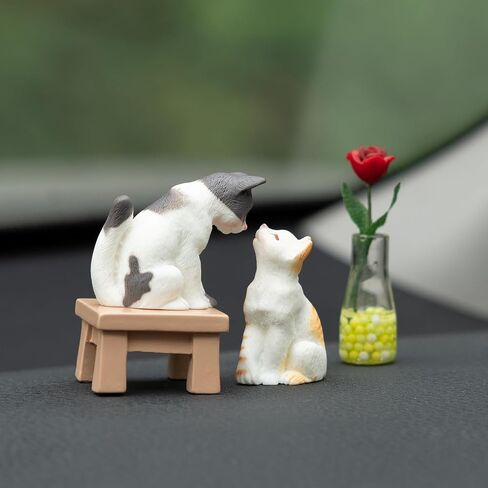 Bunny Car Decoration with Daisy Car Flower Vase Rear View Mirror Ornament, 3PCS Funny Dashboard Decoration Cute Car Accessories in Kuwait