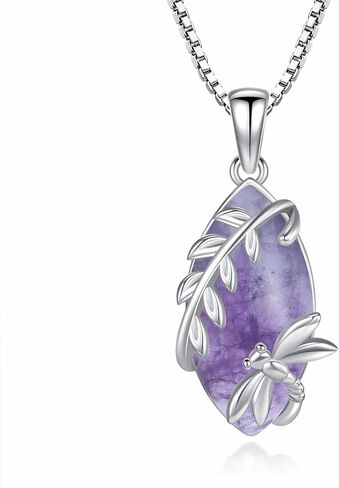 Dragonfly Pendant S925 Sterling Silver Dragonfly Necklaces Birthstone Pendant for Women Necklaces Jewelry Present for Wife Mother in Saudi Arabia