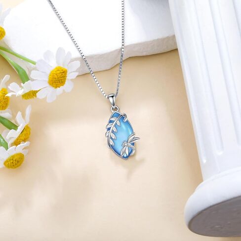 Dragonfly Pendant S925 Sterling Silver Dragonfly Necklaces Birthstone Pendant for Women Necklaces Jewelry Present for Wife Mother in Saudi Arabia