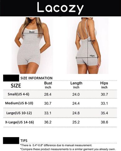Lacozy Sexy One Piece Pajamas for Women Lightweight Lace Trim Cute Pjs U Neck Sleeveless Short Romper Onesie Sleepwear in Kuwait