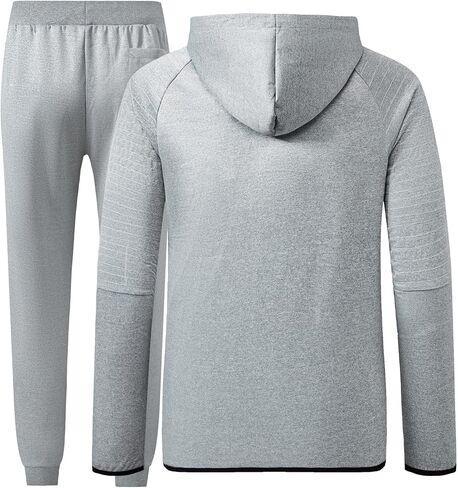 Men's Hooded Athletic Tracksuit Casual 2 Pieces Hoodies Sweatsuit for Men in Saudi Arabia