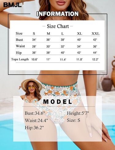 BMJL Women's Bikini Sets V Neck High Waisted Swimsuits Shell Stitched Cheeky Two Piece Bathing Suit in Saudi Arabia