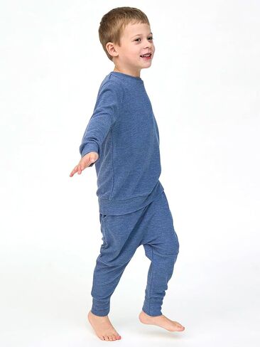 Girls Boys 2-Piece Sweatsuit, Knit Sweatshirt Top & Jogger Pants Clothes Set, Toddler Kids Casual Outfits in Saudi Arabia