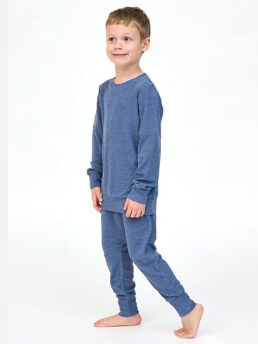 Girls Boys 2-Piece Sweatsuit, Knit Sweatshirt Top & Jogger Pants Clothes Set, Toddler Kids Casual Outfits in Saudi Arabia
