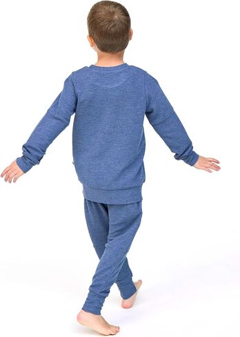 Girls Boys 2-Piece Sweatsuit, Knit Sweatshirt Top & Jogger Pants Clothes Set, Toddler Kids Casual Outfits in Saudi Arabia