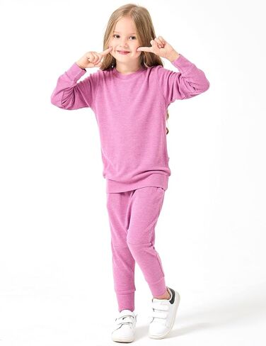 Girls Boys 2-Piece Sweatsuit, Knit Sweatshirt Top & Jogger Pants Clothes Set, Toddler Kids Casual Outfits in Saudi Arabia
