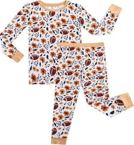 Toddler Boys Girls Clothes-Viscose Made from Bamboo, Long Sleeve Top and Pants Set, Soft 2Pcs Kid Outfit in Saudi Arabia