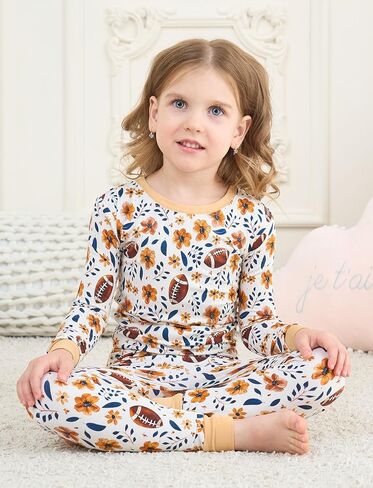 Toddler Boys Girls Clothes-Viscose Made from Bamboo, Long Sleeve Top and Pants Set, Soft 2Pcs Kid Outfit in Saudi Arabia