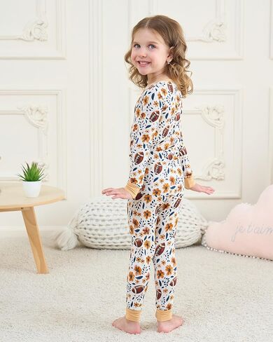 Toddler Boys Girls Clothes-Viscose Made from Bamboo, Long Sleeve Top and Pants Set, Soft 2Pcs Kid Outfit in Saudi Arabia