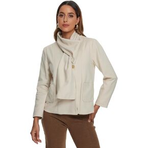 Allegra K Women's Double Breasted Overcoat Scarf Winter Outwear Fashion Pea Coat