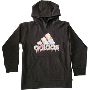 adidas Boys graphic Paint Hoodie Black