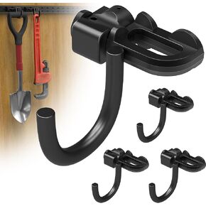 L Track Hook |L-Track Double Stud Tie Down |L Track Accessories for Enclosed Trailer,Truck, Garage Use with L Track Rail |L-Track Fitting for Truck Bed and Trailer Cargo - 4 Pack