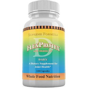 Flexprotex D 884 مجم دعم العضلات المشتركة 120 كبسولة عشبية طبيعية كوندرويتين جلوكوزامين يوكا بوسويليا حمض الهيالورونيك أشواغاندا D3 مغنيسيوم (كمية شهر واحد)
