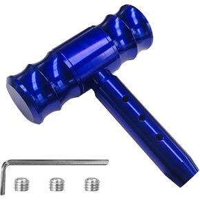 Car Gear Shift Head, Car Modification Aircraft Joystick Shift Knob, Aluminum Alloy Gear Shifter, T-Handle Car Shifter Lever, Universal Car Accessories Fit for Most Manual Cars (Black)
