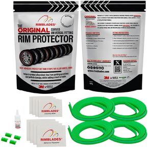Original Red Alloy Wheel Protectors | 9 Colors Available | Universal Fit For All Wheels | Durable Rim Guards | Car Wheel Scratch Protection | Rim Protection