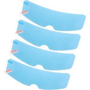 ACROPIX 4pcs 9.65"x2.87" Rain Proof Film for Motorcycle Helmet Universal Anti Rain Shield Film Lens Sticker Durable Nano Coating Sticker Film Helmet Accessory Car Parts