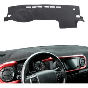 POSAID Dash Cover for 2016 2017 2018 2019 2020 2021 2022 2023 Toyota Tacoma Dashboard Cover Mat Custom Fit for Toyota Tacoma, Black