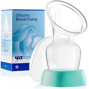 2 Sets Manual Breast Pump for Breastfeeding Essentials,Colostrum Collector with Spill Free Valve,Cap,Silicone,Clear,4oz