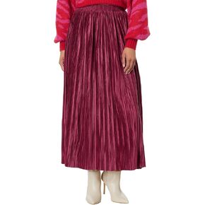 En Saison Rozlyn Pleated Midi Skirt Mulberry SM