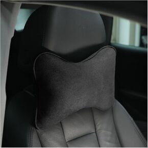 Car Neck Pillow, Soft Comfortable Memory Foam Auto Headrest Pillow Cushion with Adjustable Strap, Breathable Ergonomic Design Car Neck Pain Relief Cushion, Universal for Vehicles (Black)