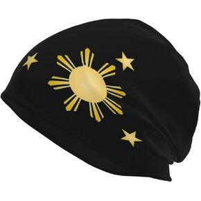 ASYG Philippines Beanie Hats Slouchy Knit Hat Philippines Flag Beanie Caps Pilipino Hat for Shopping Yoga Travel