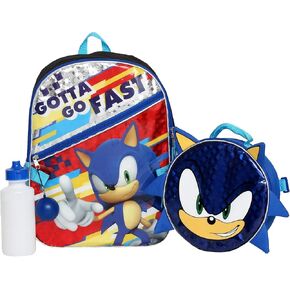 Boys 4PC Sonic the Hedgehog Licensed Backpack and Lunch Set