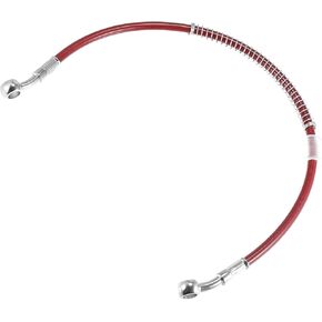 Motoforti 19.69" Length 10mm ID Motorcycle Hydraulic Brake Line Oil Hose Pipe Stainless Steel Braided Cable for ATV Motocross Sport Bikes Street Bikes Red Long-lasting