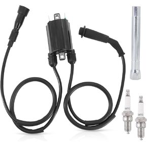 Ignition Coil Pack + Spark Plug + Spark Plug Wrench + Cap For Shadow VLX 600 VT600C 1988-2007, Shadow VLX 600 VT600CD Deluxe 1993-2007. Replace OE# 30510-MM8-003 30701-MF5-000