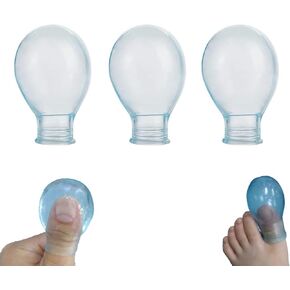 Finger Waterproof Sleeve, Nail Bath Sleeve, 3 Pack Reusable Silicone Toe Waterproof Protectors for Shower Bath (2 Small 1 Large)