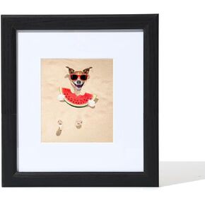 12x16 Picture Frame, Natural Wood Black 12x16 Frame with Mat to 8.5"x11" Picture Frame Wood, 12x16 Wood Frame Poster Frame for Art, Rustic Wooden 12 by 16 Canvas Frame for Home Decor Gifts