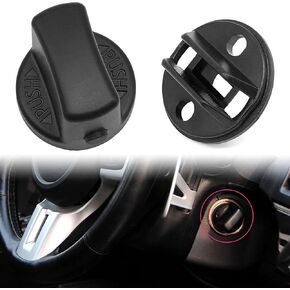Lgnition Key Knob Push Turn Switch & Insert Set Compatible with Mitsubishi Lancer 2008-2017 Outlander 2007-2013 4408A167 4408A031-keyless Start Ignition Button