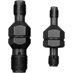2 PCS Spark Plug Thread Chaser Tool, M14 x 1.5/M18 x 1.5 M10 x 1.0/M12 x 1.25 Thread Spark Plug Chaser Tap Set, Double-Ended High-Carbon Steel Spark Plug Thread Repair Tools