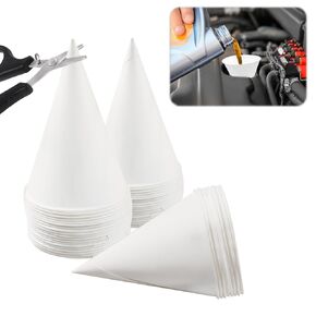 50Pcs Funnels for Disposable Engine Oil Funnels, Funnels for Automotive Use Oil Funnel Motor Oil, Oil Change for Oil Change Cone Funnel for Water, Engine Oil, Coolant, Essential Oils, Perfume