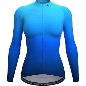 Wulibike Cycling Jersey Women Long Sleeve,Bicycle Biking Bike Shirts for Women with Pockets