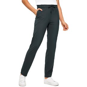 CRZ YOGA 4-Way Stretch Full Length Golf Pants for Women Tall 31" - Travel Sweatpants Workout Trousers with Pockets
