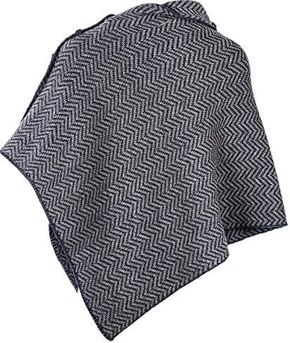 Irish Knit Poncho for Women Herringbone Merino Wool Cardigan Made in Ireland in Saudi Arabia